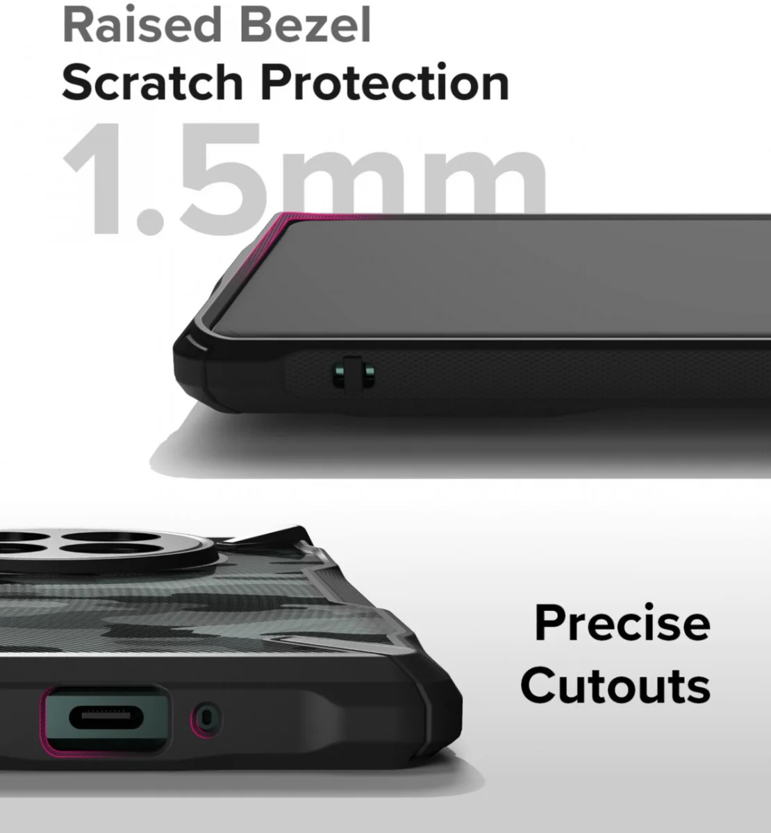 Ringke Fusion X OnePlus 12 Hoesje Back Cover Camo Zwart afbeelding 10