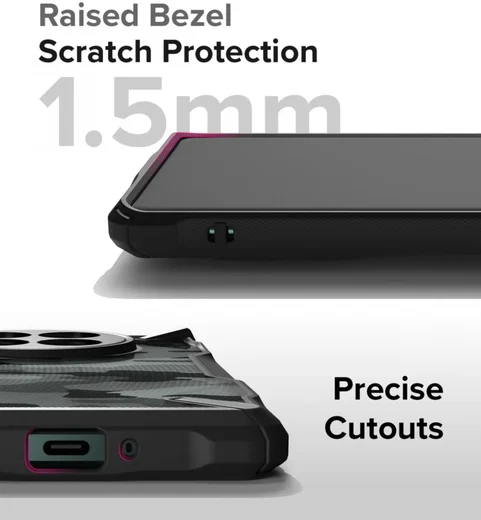 Ringke Fusion X OnePlus 12 Hoesje Back Cover Camo Zwart afbeelding 10