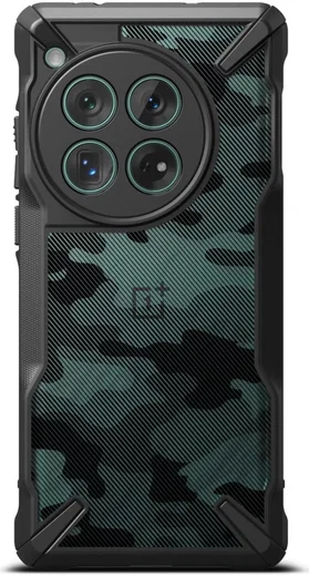 Ringke Fusion X OnePlus 12 Hoesje Back Cover Camo Zwart afbeelding 12