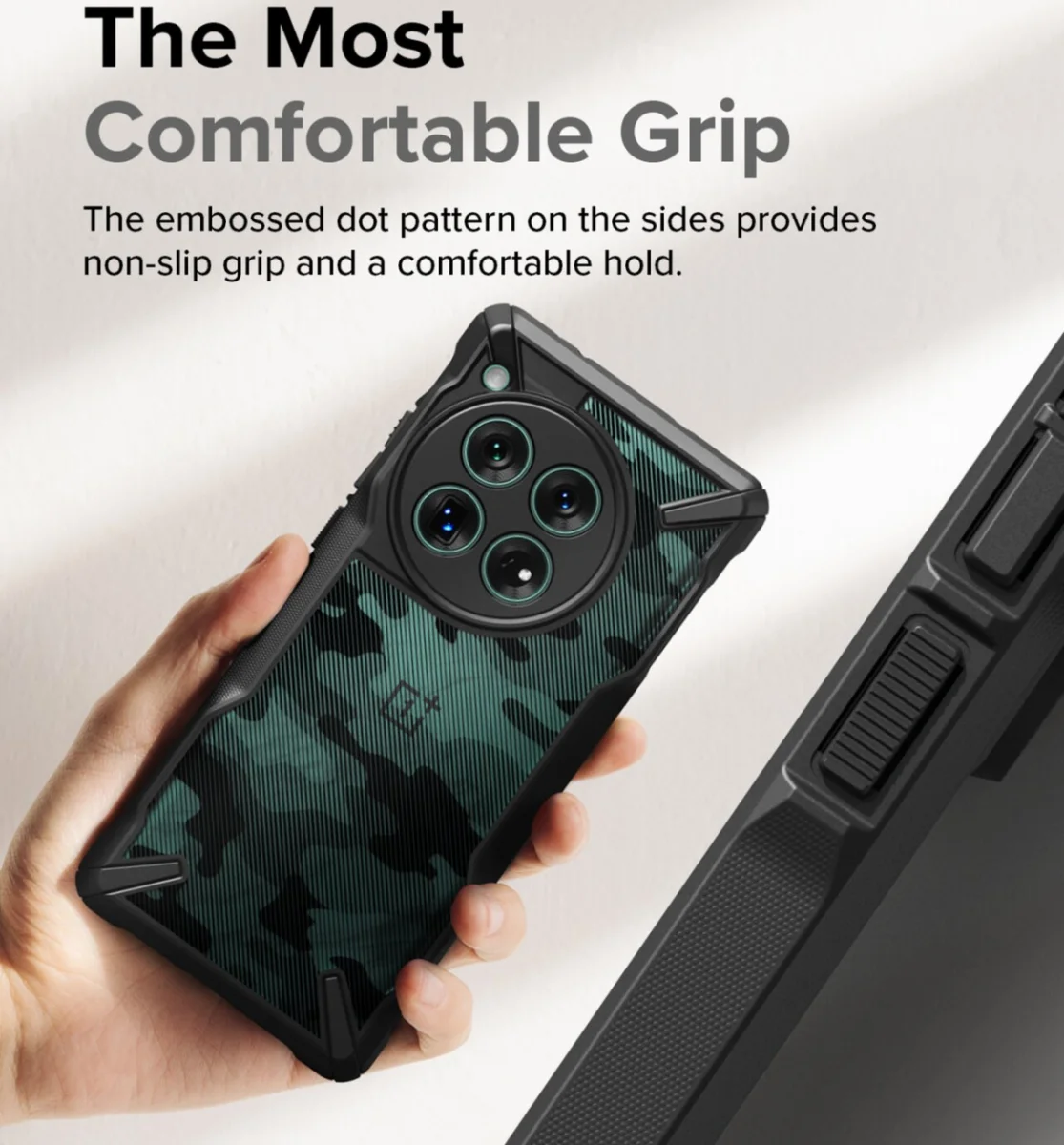 Ringke Fusion X OnePlus 12 Hoesje Back Cover Camo Zwart afbeelding 5