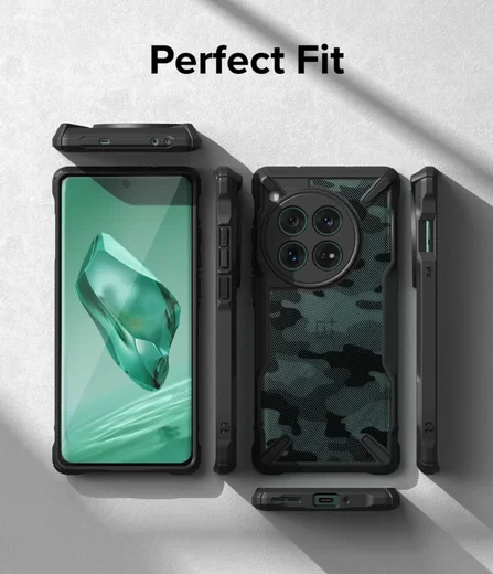Ringke Fusion X OnePlus 12 Hoesje Back Cover Camo Zwart afbeelding 7