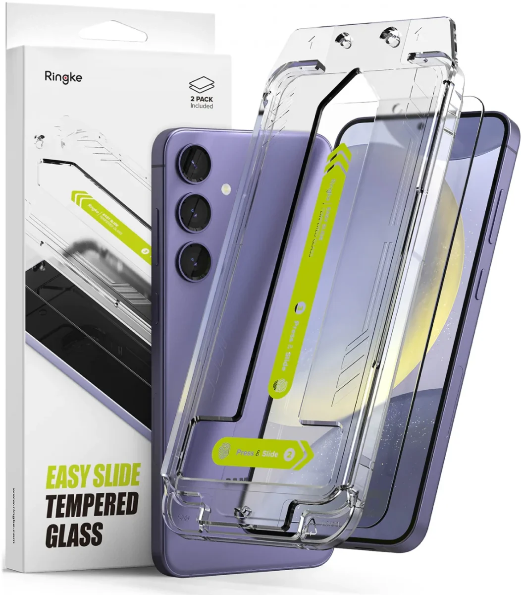 Ringke Easy Slide Samsung Galaxy S24 Screen Protector met Jig 2-Pack afbeelding 1