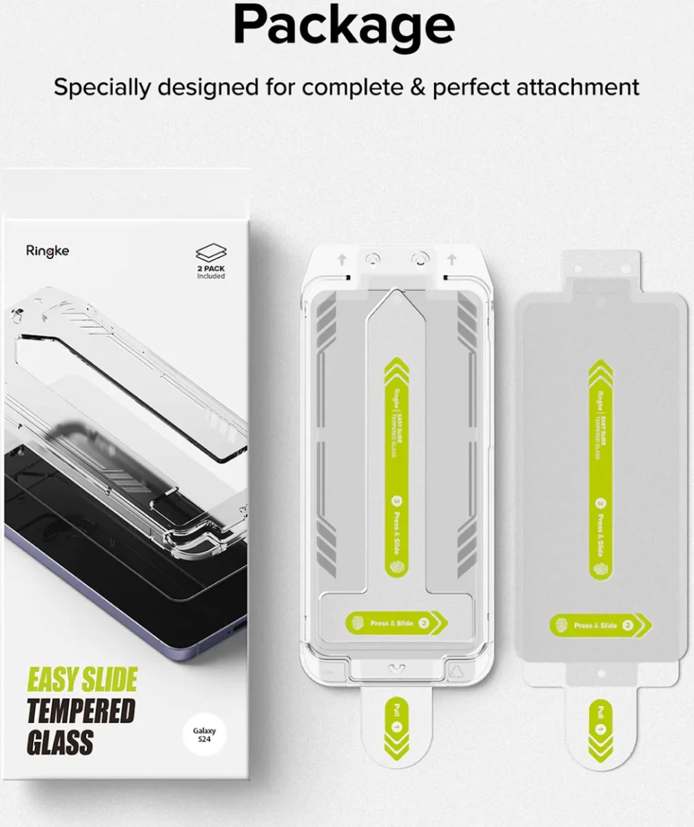 Ringke Easy Slide Samsung Galaxy S24 Screen Protector met Jig 2-Pack afbeelding 15