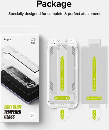 Ringke Easy Slide Samsung Galaxy S24 Screen Protector met Jig 2-Pack afbeelding 15