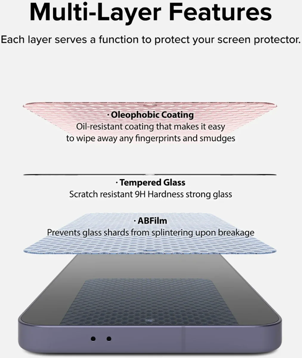 Ringke Easy Slide Samsung Galaxy S24 Screen Protector met Jig 2-Pack afbeelding 9