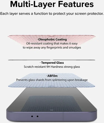 Ringke Easy Slide Samsung Galaxy S24 Screen Protector met Jig 2-Pack afbeelding 9