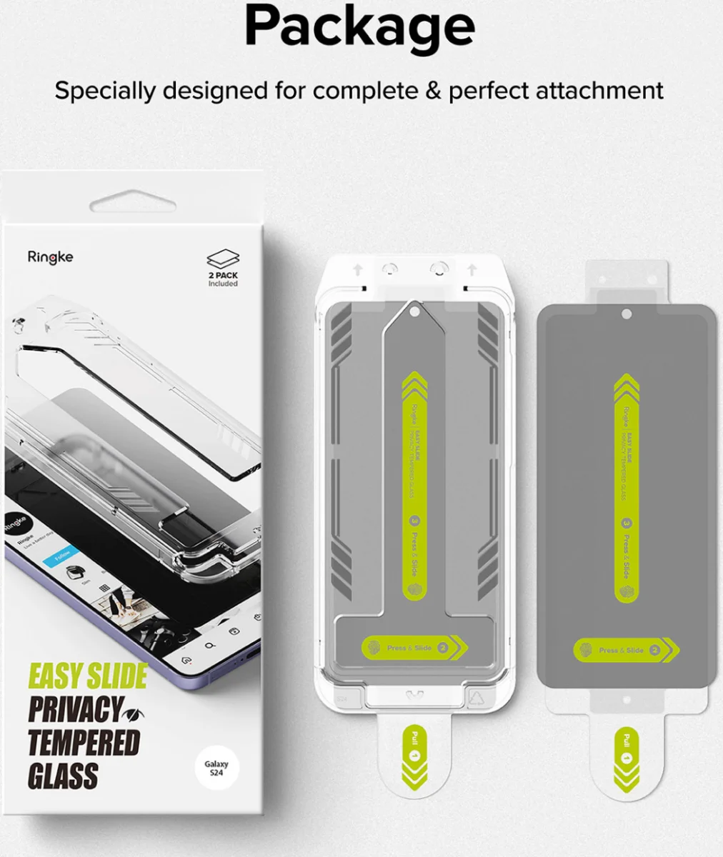Ringke Easy Slide Privacy Samsung S24 Screen Protector met Jig 2-Pack afbeelding 16