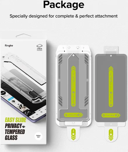 Ringke Easy Slide Privacy Samsung S24 Screen Protector met Jig 2-Pack afbeelding 16