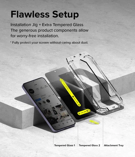 Ringke Easy Slide Privacy Samsung S24 Screen Protector met Jig 2-Pack afbeelding 7