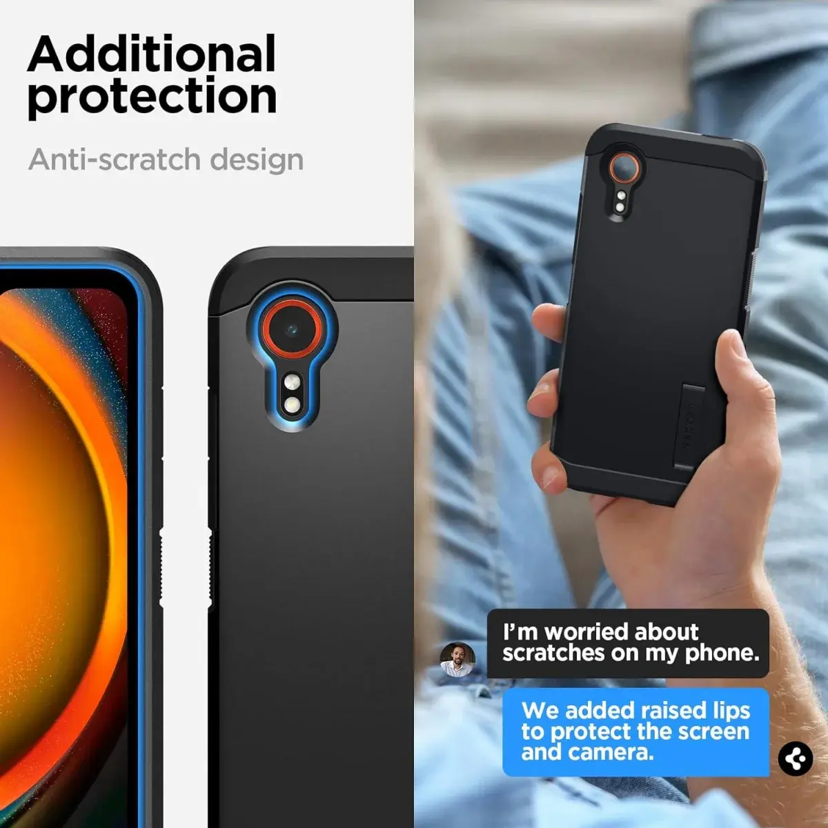 Spigen Tough Armor Samsung Galaxy Xcover 7 Hoesje Back Cover Zwart afbeelding 5