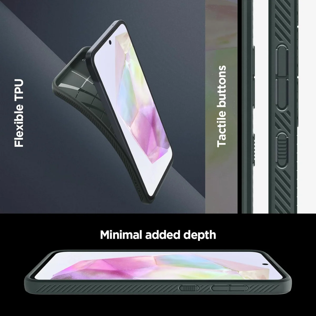 Spigen Liquid Air Samsung Galaxy A35 Hoesje Back Cover Groen afbeelding 3