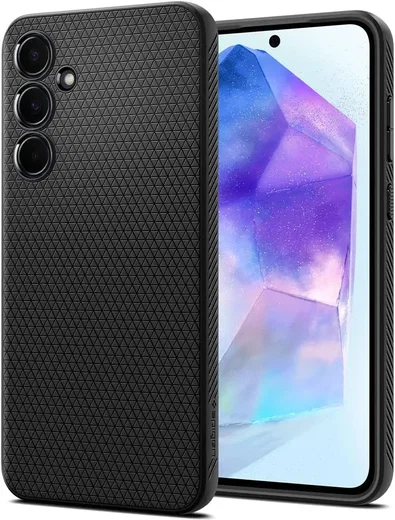 Spigen Liquid Air Samsung Galaxy A55 Hoesje Back Cover Matte Zwart afbeelding 1