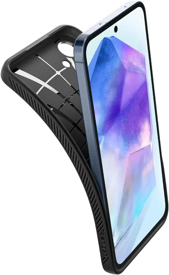 Spigen Liquid Air Samsung Galaxy A55 Hoesje Back Cover Matte Zwart afbeelding 2