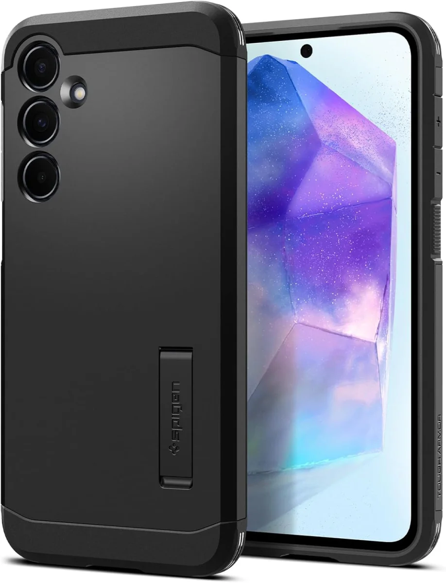 Spigen Tough Armor Samsung Galaxy A55 Hoesje Back Cover Zwart afbeelding 1