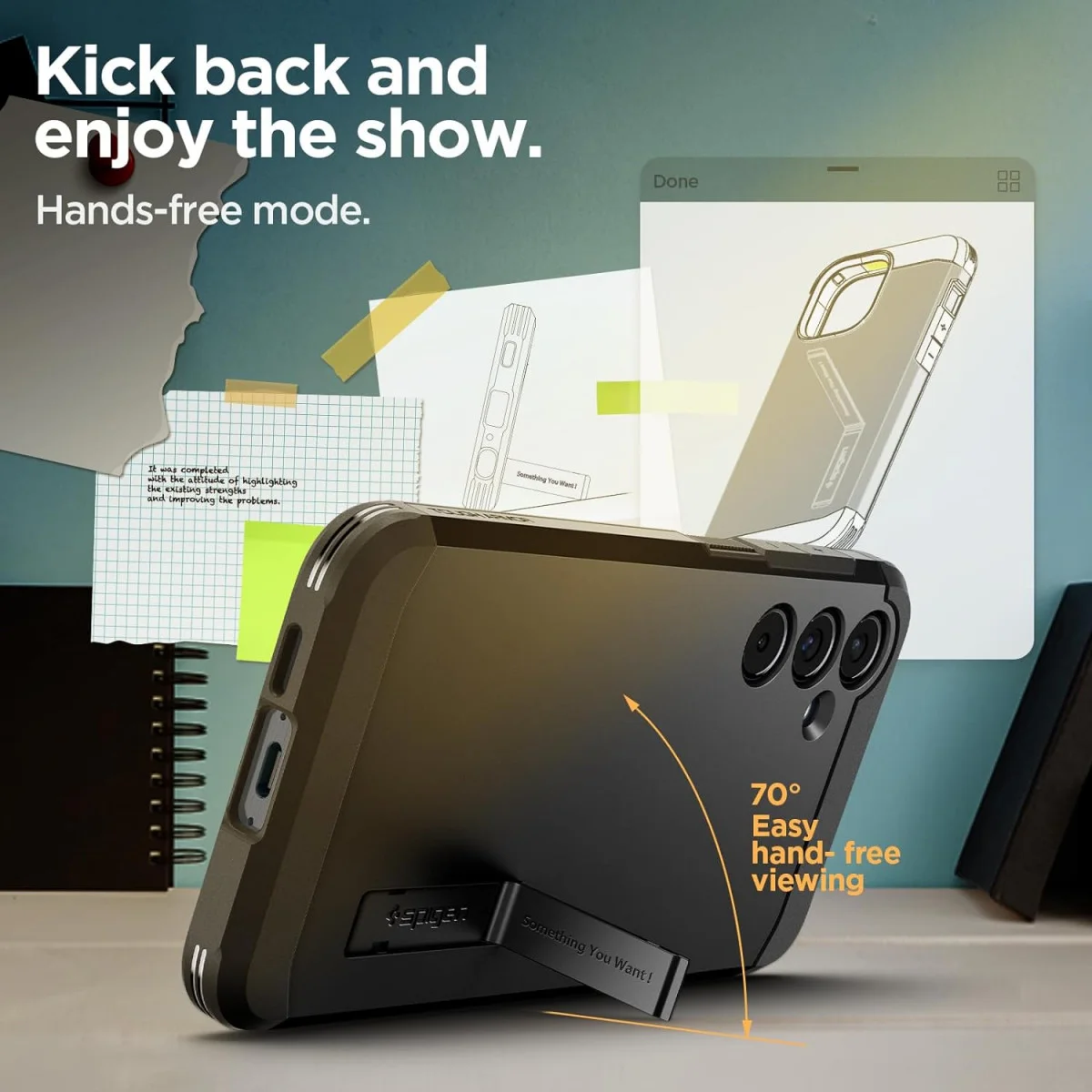 Spigen Tough Armor Samsung Galaxy A55 Hoesje Back Cover Zwart afbeelding 2