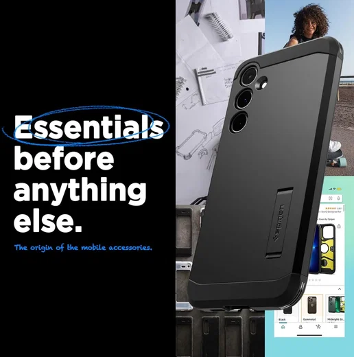 Spigen Tough Armor Samsung Galaxy A55 Hoesje Back Cover Zwart afbeelding 4