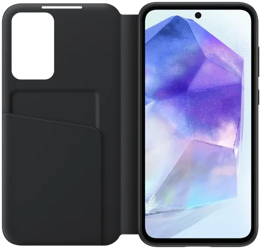 Origineel Samsung Galaxy A55 Hoesje Smart View Wallet Case Zwart afbeelding 2
