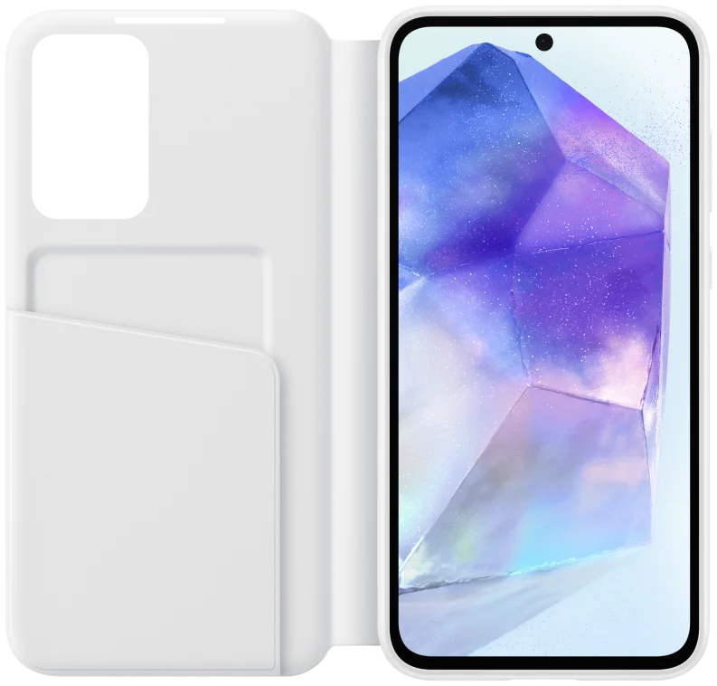 Origineel Samsung Galaxy A55 Hoesje Smart View Wallet Case Wit afbeelding 2