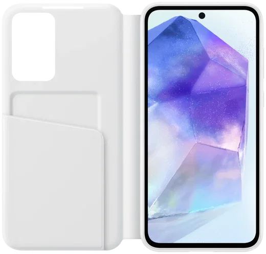 Origineel Samsung Galaxy A55 Hoesje Smart View Wallet Case Wit afbeelding 2