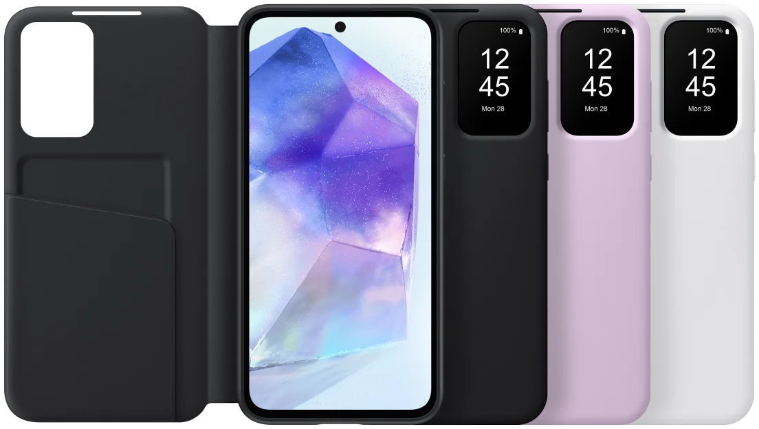 Origineel Samsung Galaxy A55 Hoesje Smart View Wallet Case Roze afbeelding 9