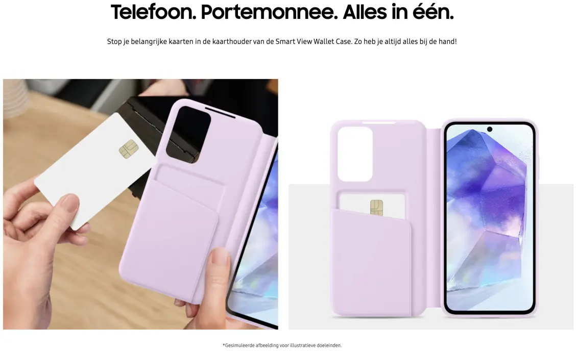 Origineel Samsung Galaxy A55 Hoesje Smart View Wallet Case Roze afbeelding 5