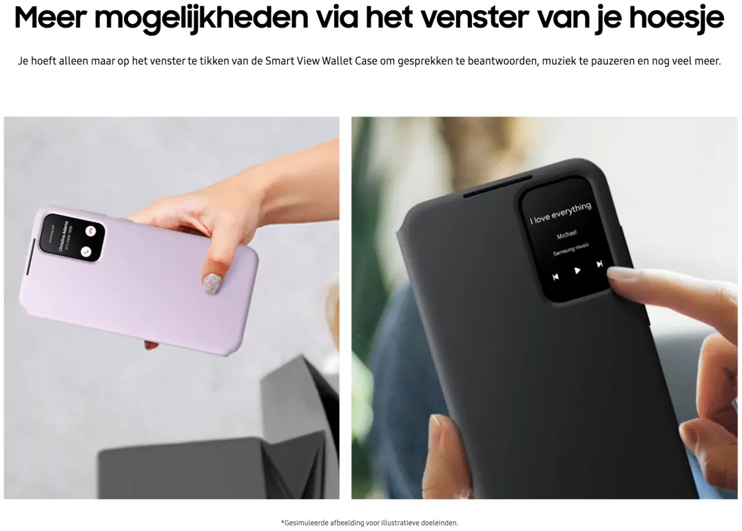 Origineel Samsung Galaxy A55 Hoesje Smart View Wallet Case Roze afbeelding 6