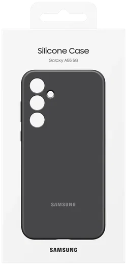 Origineel Samsung Galaxy A55 Hoesje Silicone Case Back Cover Zwart afbeelding 7