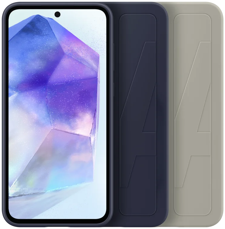 Origineel Samsung Galaxy A55 Hoesje Standing Grip Case Blauw / Zwart afbeelding 6