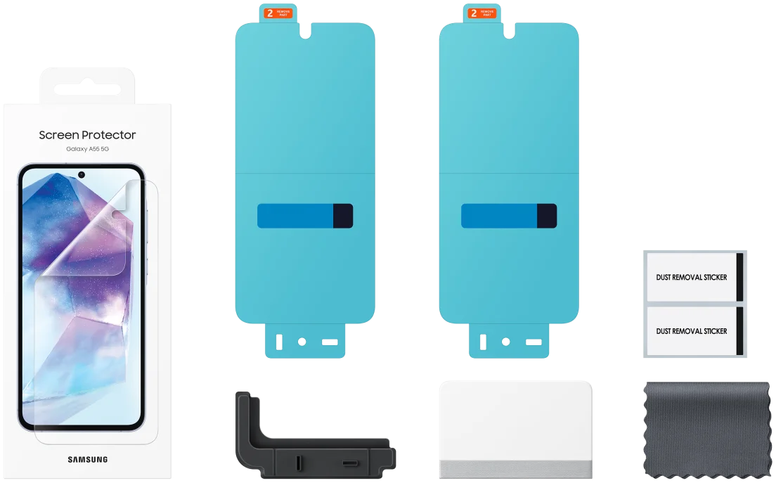 Originele Samsung A55 Screen Protector Display Folie (2-Pack) afbeelding 7