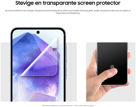 Originele Samsung A55 Screen Protector Display Folie (2-Pack) afbeelding 3