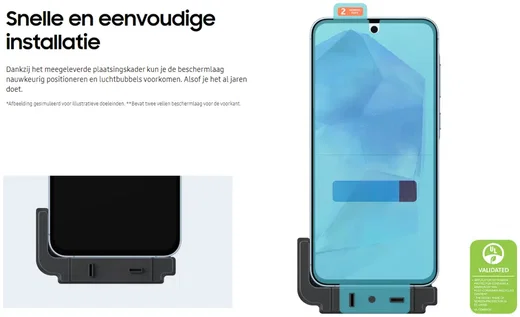 Originele Samsung A55 Screen Protector Display Folie (2-Pack) afbeelding 5