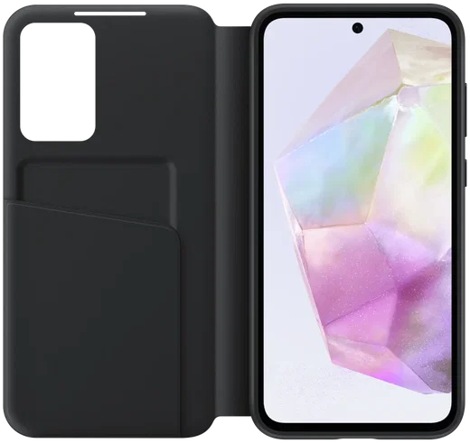 Origineel Samsung Galaxy A35 Hoesje Smart View Wallet Case Zwart afbeelding 3