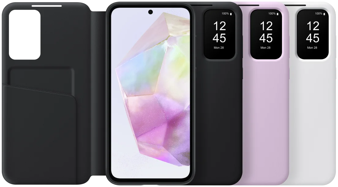 Origineel Samsung Galaxy A35 Hoesje Smart View Wallet Case Zwart afbeelding 6