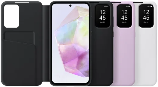 Origineel Samsung Galaxy A35 Hoesje Smart View Wallet Case Zwart afbeelding 6