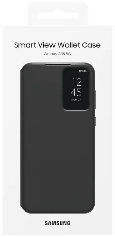 Origineel Samsung Galaxy A35 Hoesje Smart View Wallet Case Zwart afbeelding 7