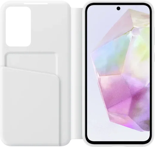 Origineel Samsung Galaxy A35 Hoesje Smart View Wallet Case Wit afbeelding 3