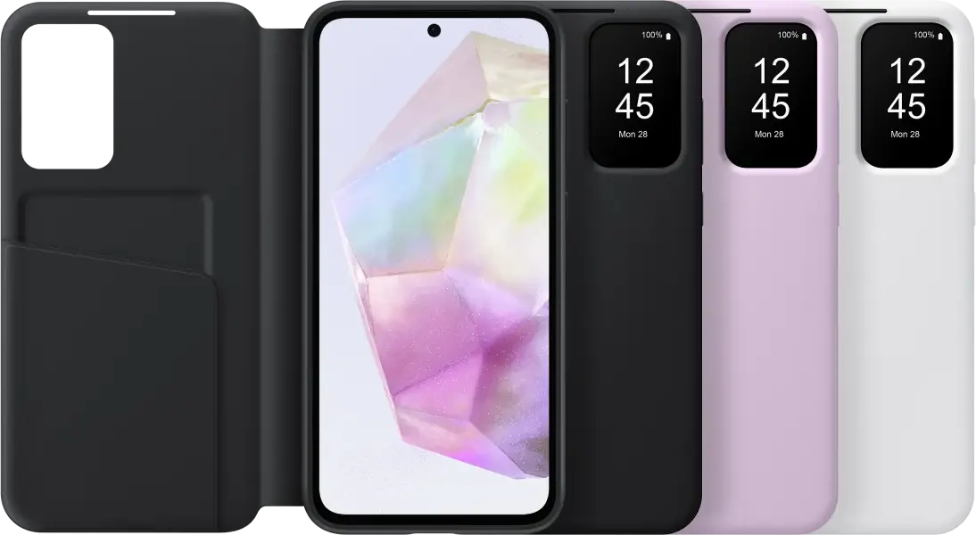 Origineel Samsung Galaxy A35 Hoesje Smart View Wallet Case Wit afbeelding 6