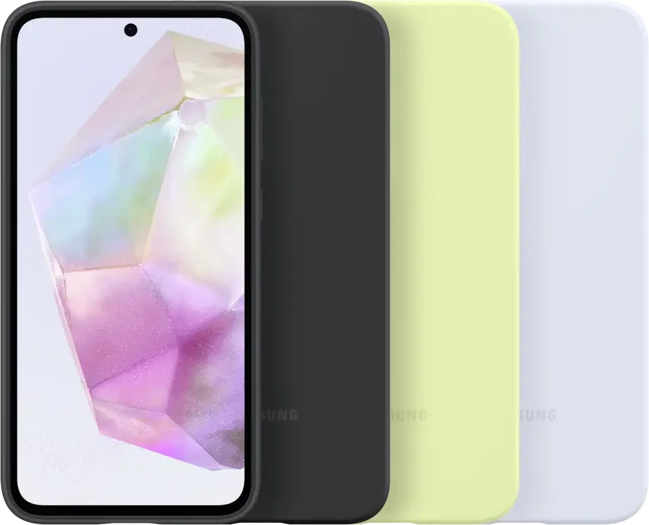 Origineel Samsung Galaxy A35 Hoesje Silicone Case Back Cover Zwart afbeelding 6