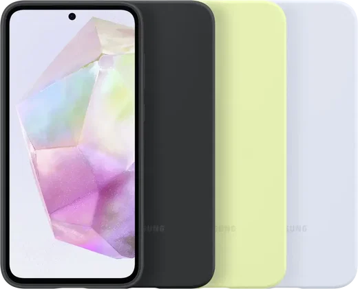 Origineel Samsung Galaxy A35 Hoesje Silicone Case Back Cover Zwart afbeelding 6