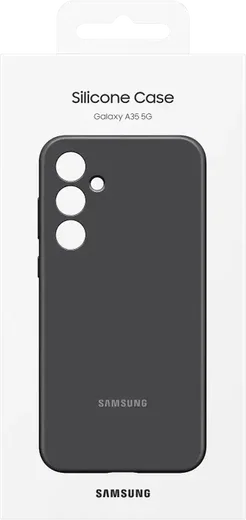 Origineel Samsung Galaxy A35 Hoesje Silicone Case Back Cover Zwart afbeelding 7