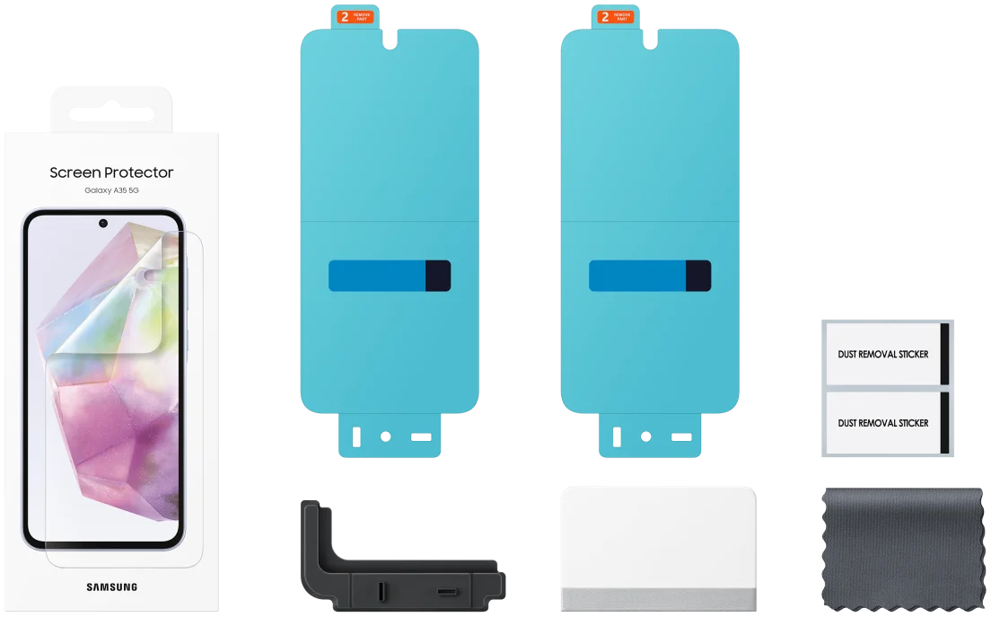 Originele Samsung Galaxy A35 Screen Protector Display Folie (2-Pack) afbeelding 4