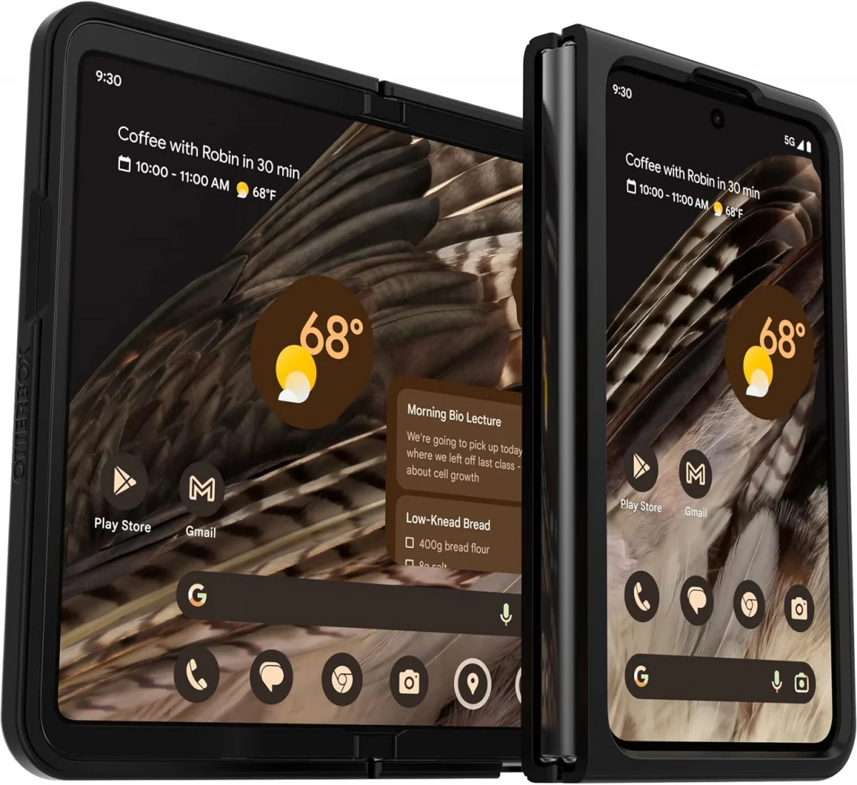 OtterBox Thin Flex Google Pixel Fold Hoesje Zwart afbeelding 2