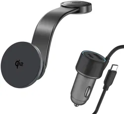 4smarts Qi2 Oplaadset Magsafe Autohouder met Laden 20W + Autolader 30W afbeelding