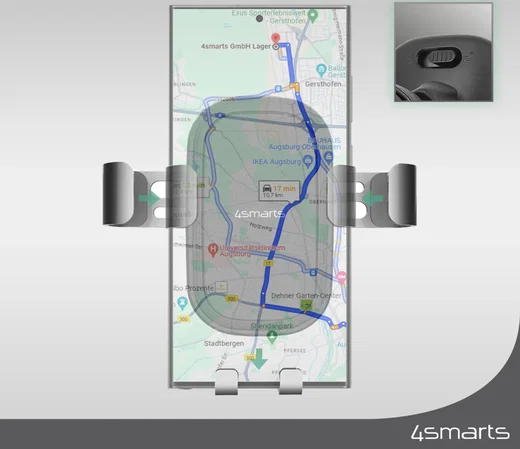 4smarts Dashboard/Raam Telefoonhouder 360° Verstelbaar Zwart afbeelding 4