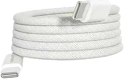 4smarts USB-C naar USB-C Magnetische Oplaadkabel 100W RollUp 1.5M Wit afbeelding 7