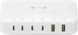 4smarts 100W 7-in-1 GaN Oplaadstation met Draadloos Opladen Wit afbeelding