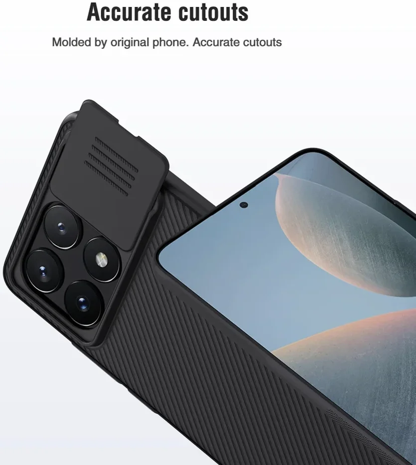 Nillkin CamShield Xiaomi Poco X6 Pro Hoesje Camera Slider Zwart afbeelding 9