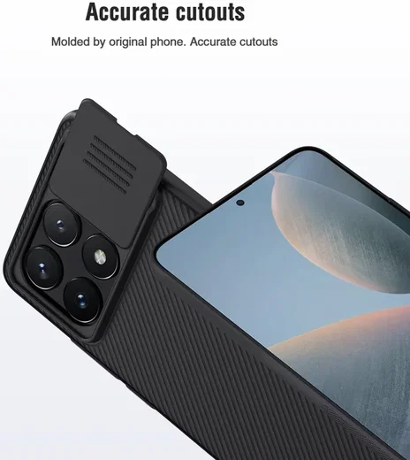 Nillkin CamShield Xiaomi Poco X6 Pro Hoesje Camera Slider Zwart afbeelding 9