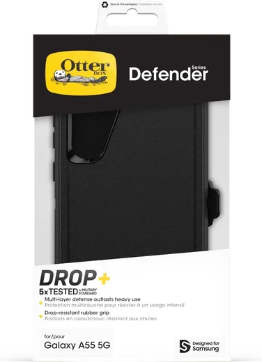 OtterBox Defender Samsung Galaxy A55 Hoesje Back Cover Zwart afbeelding 7