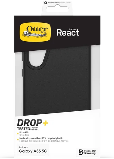 OtterBox React Samsung Galaxy A35 Hoesje Back Cover Zwart afbeelding 5